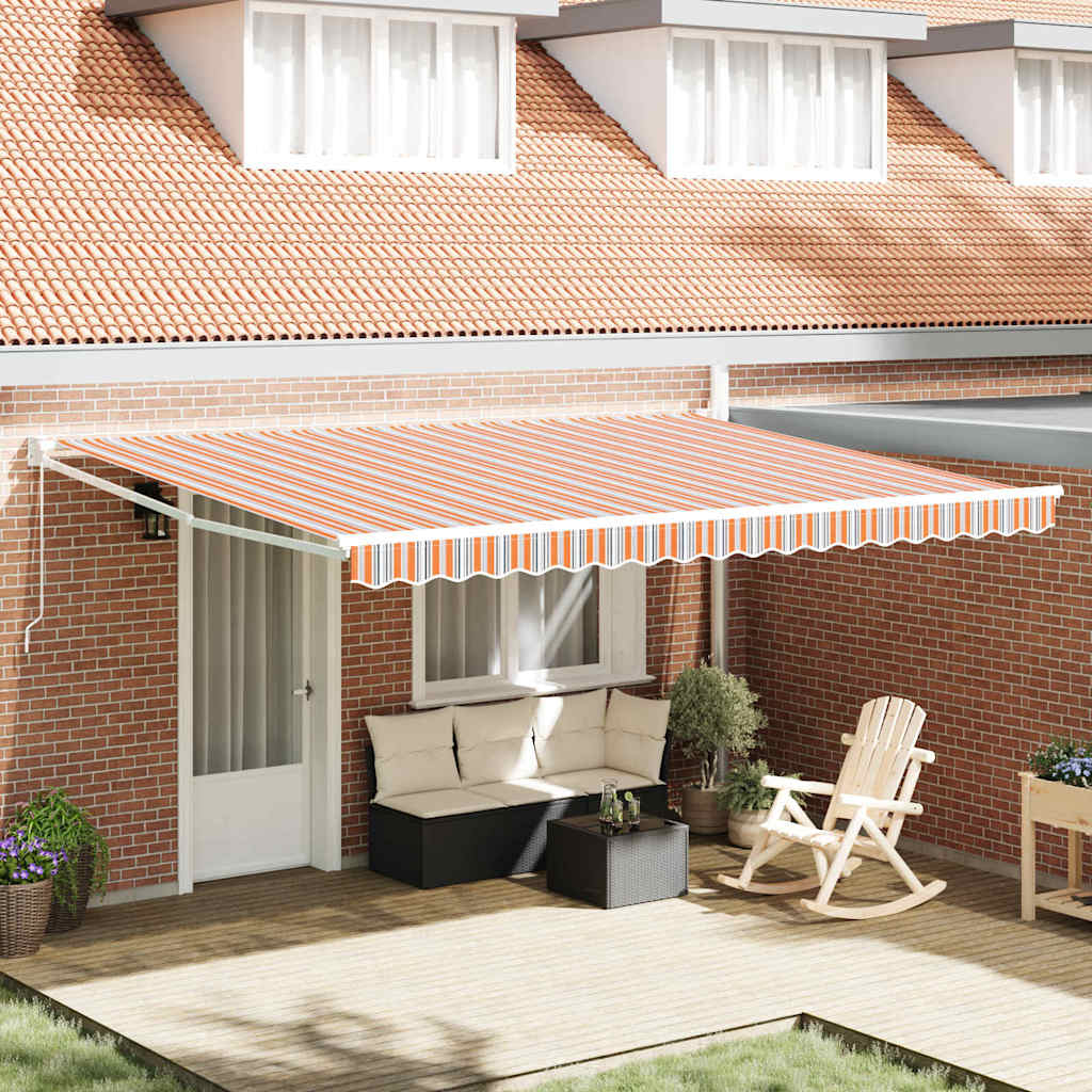 Innvendbar Markise Flerfarget 450 × 300 cm Polyester og Metall