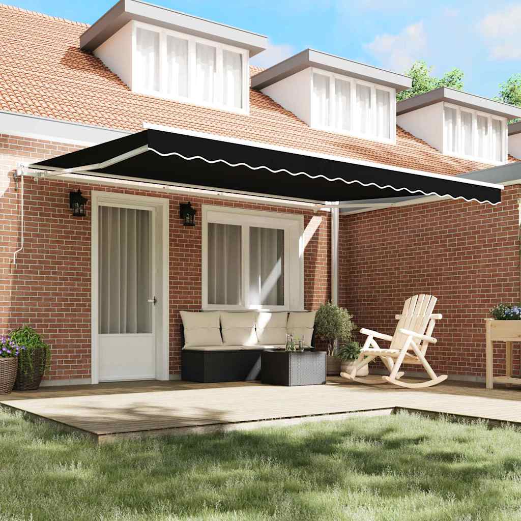 Innvendbar Markise 450 × 300 cm Svart