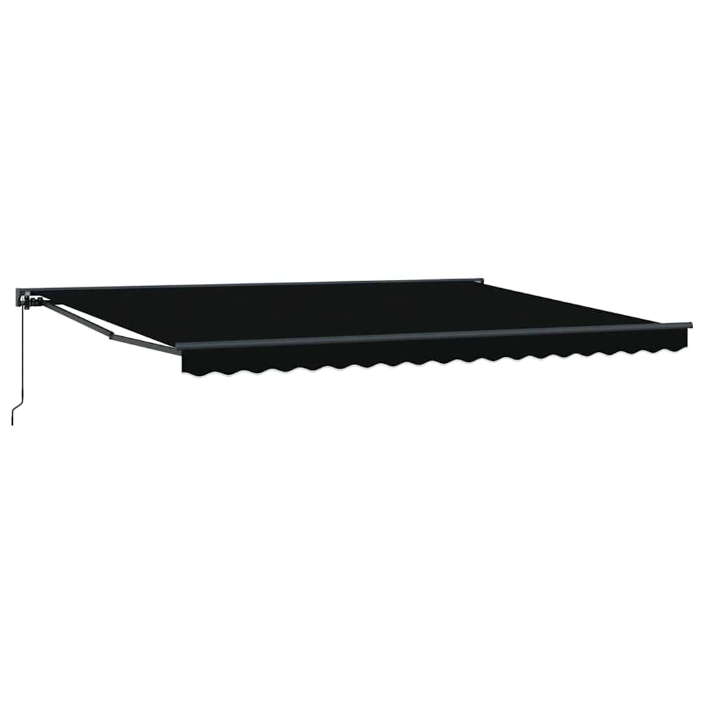 Innvendbar Markise Svart 450x300 cm stoff