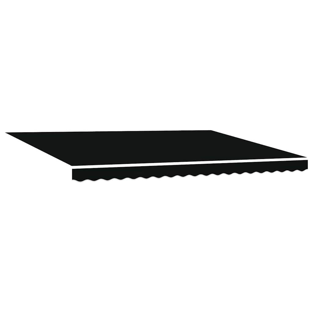 Innvendbar Markise Svart 450x300 cm stoff