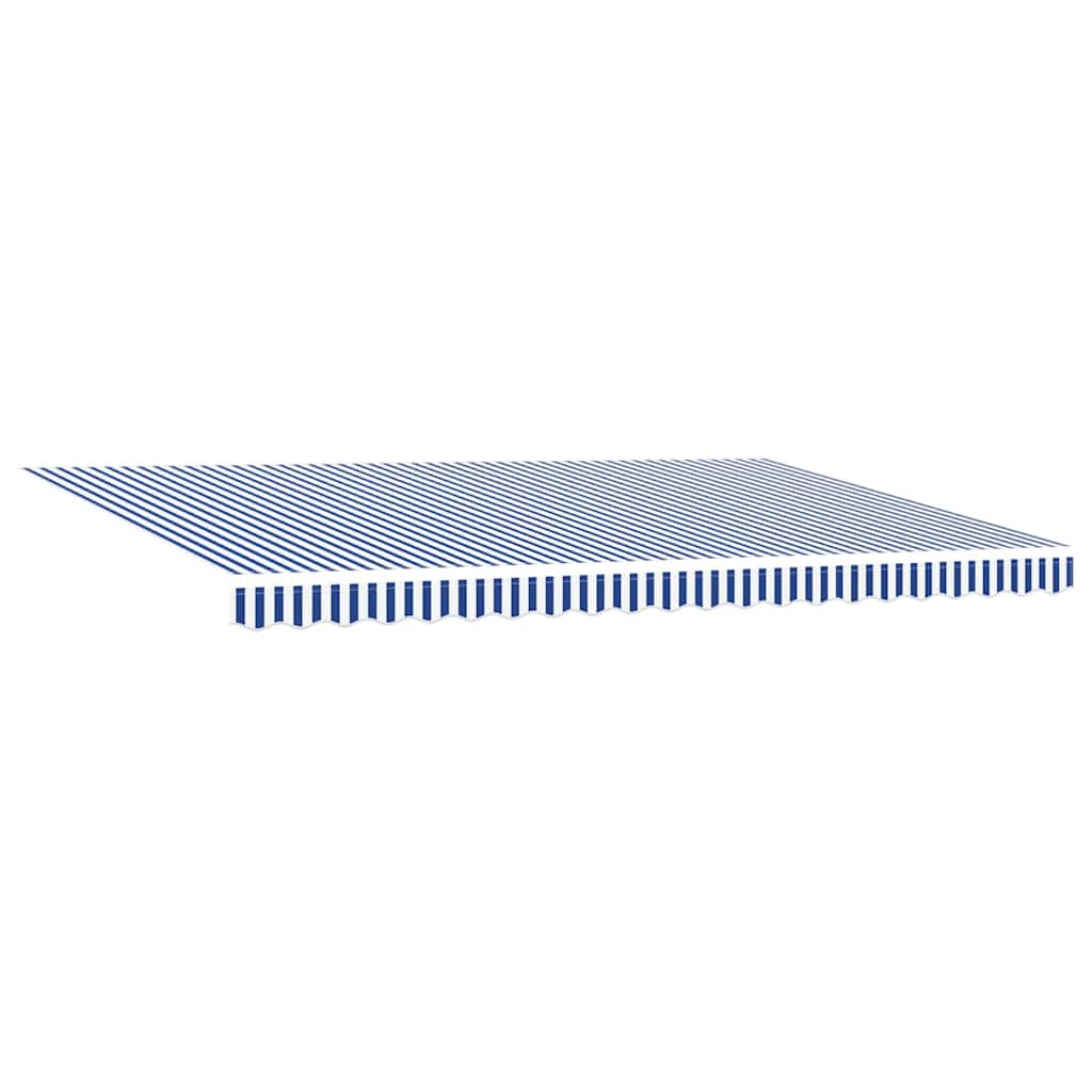 Innvendbar Markise Blå og hvit 500 × 300 cm Stoff og Metall