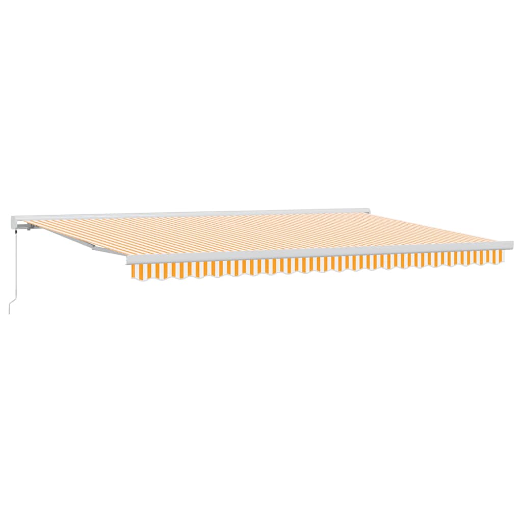 Innvendbar Markise Oransje og hvit 500 × 300 cm Stoff og Metall
