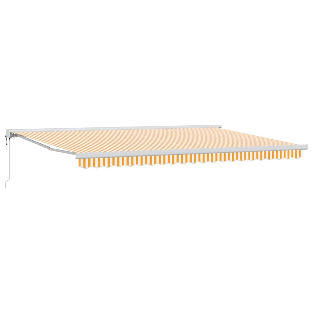 Innvendbar Markise oransje og hvit 500 × 300 cm Stoff, Metall