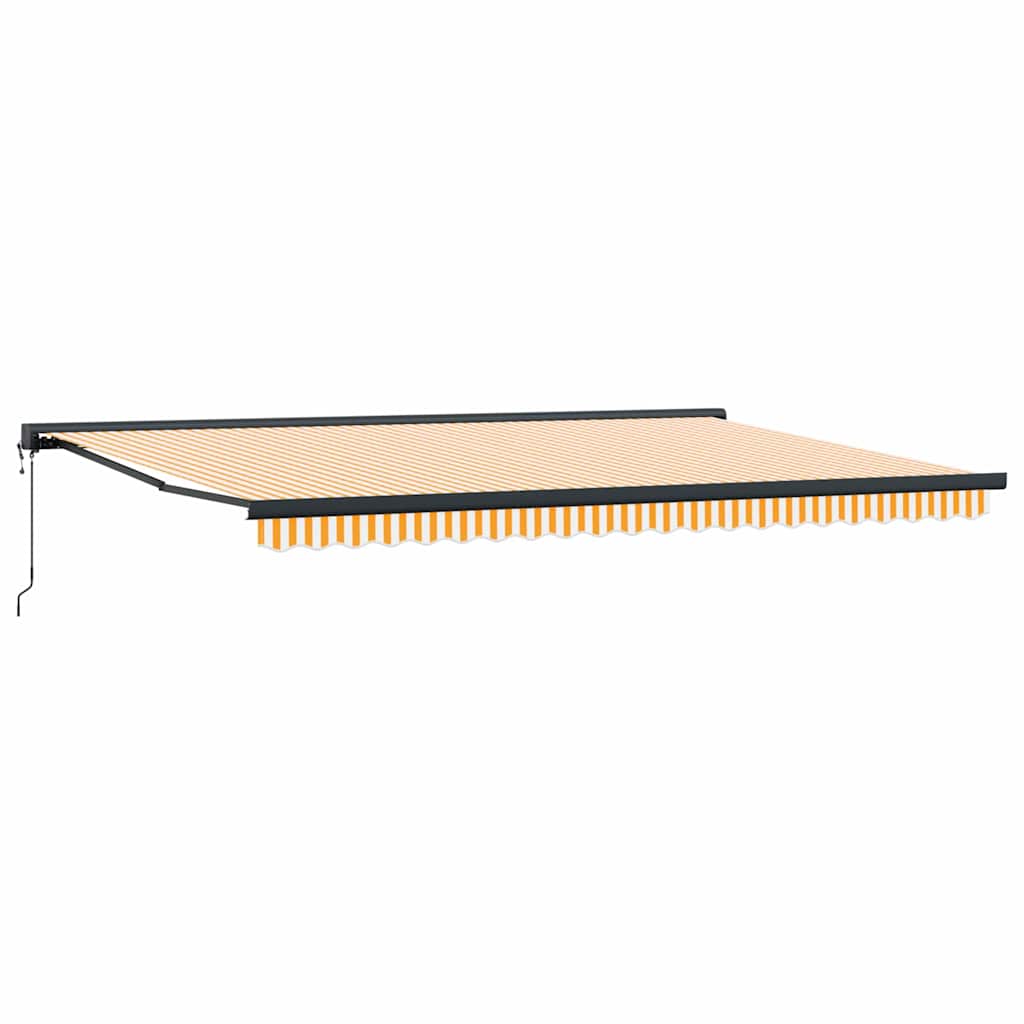 Innvendbar Markise oransje og hvit 500 × 300 cm Stoff, Metall