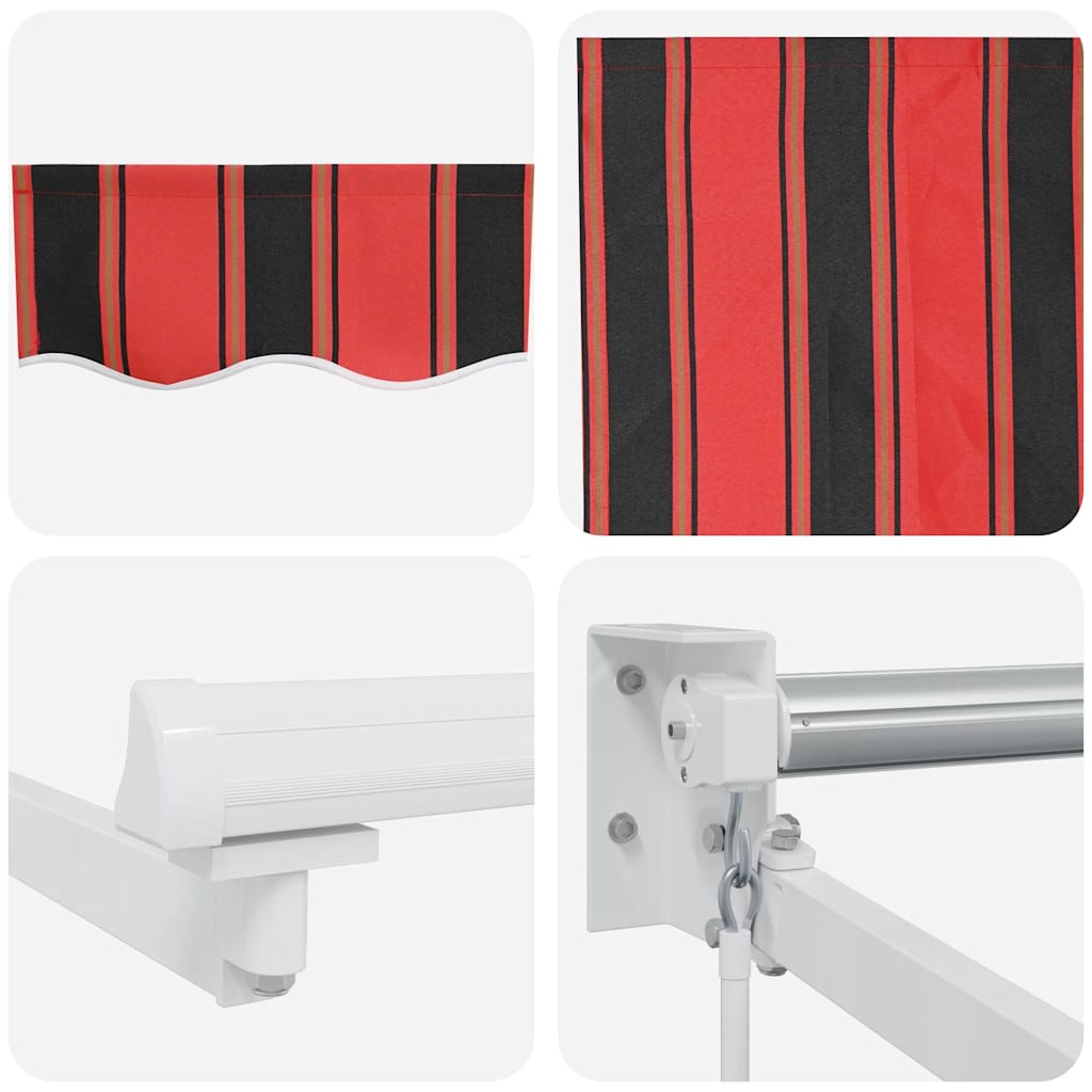 Manuell Utrekksmarkise Oransje og Brun 500x300 cm