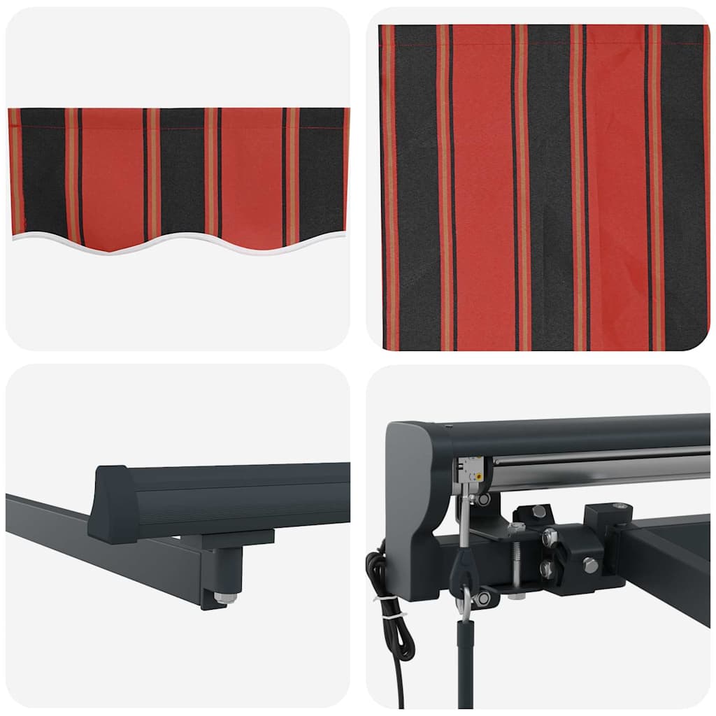 Innvendbar Markise Oransje og Brunt 500x300 cm stoff