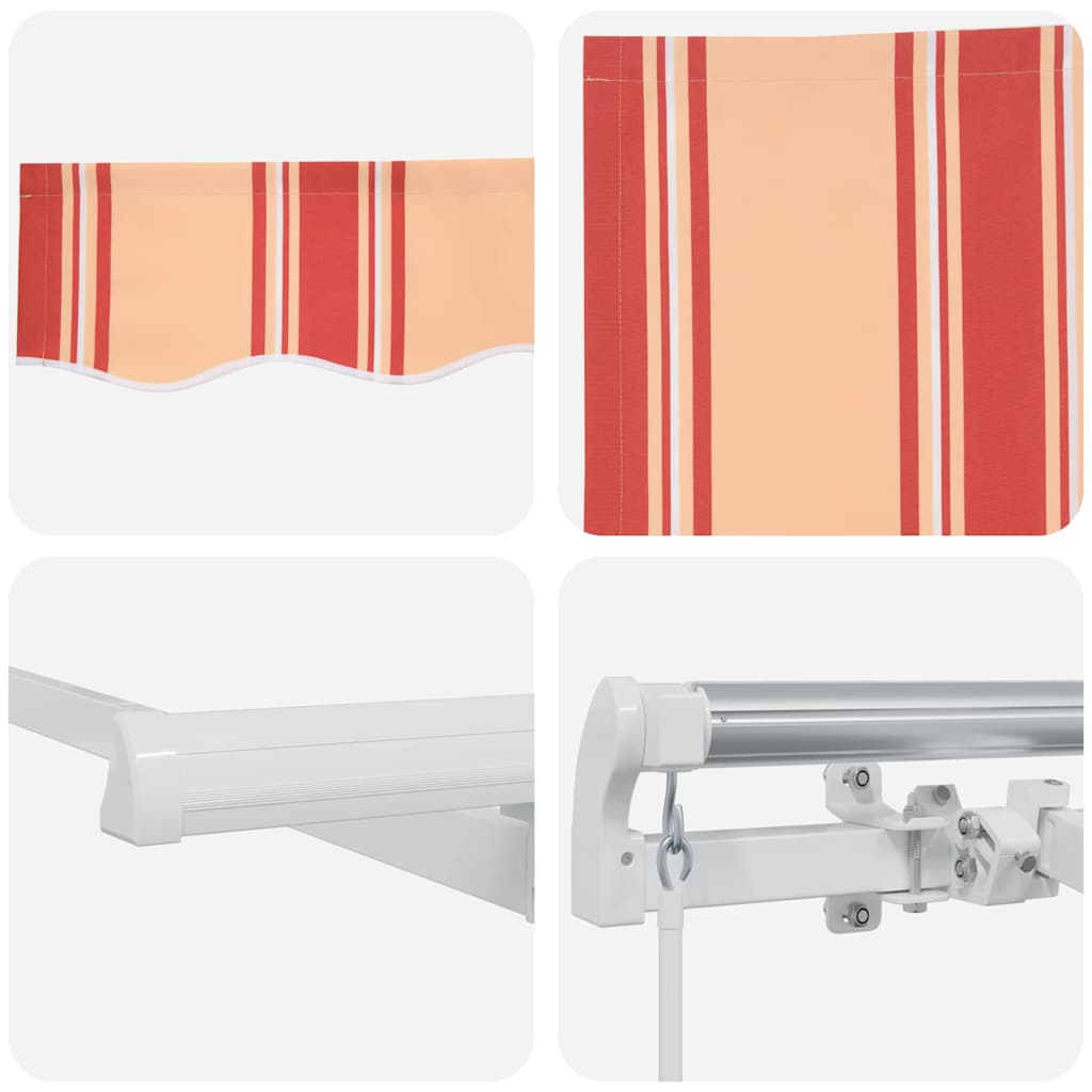 Innvendbar Markise Gul, Oransje 600 × 350 cm Polyester, metall