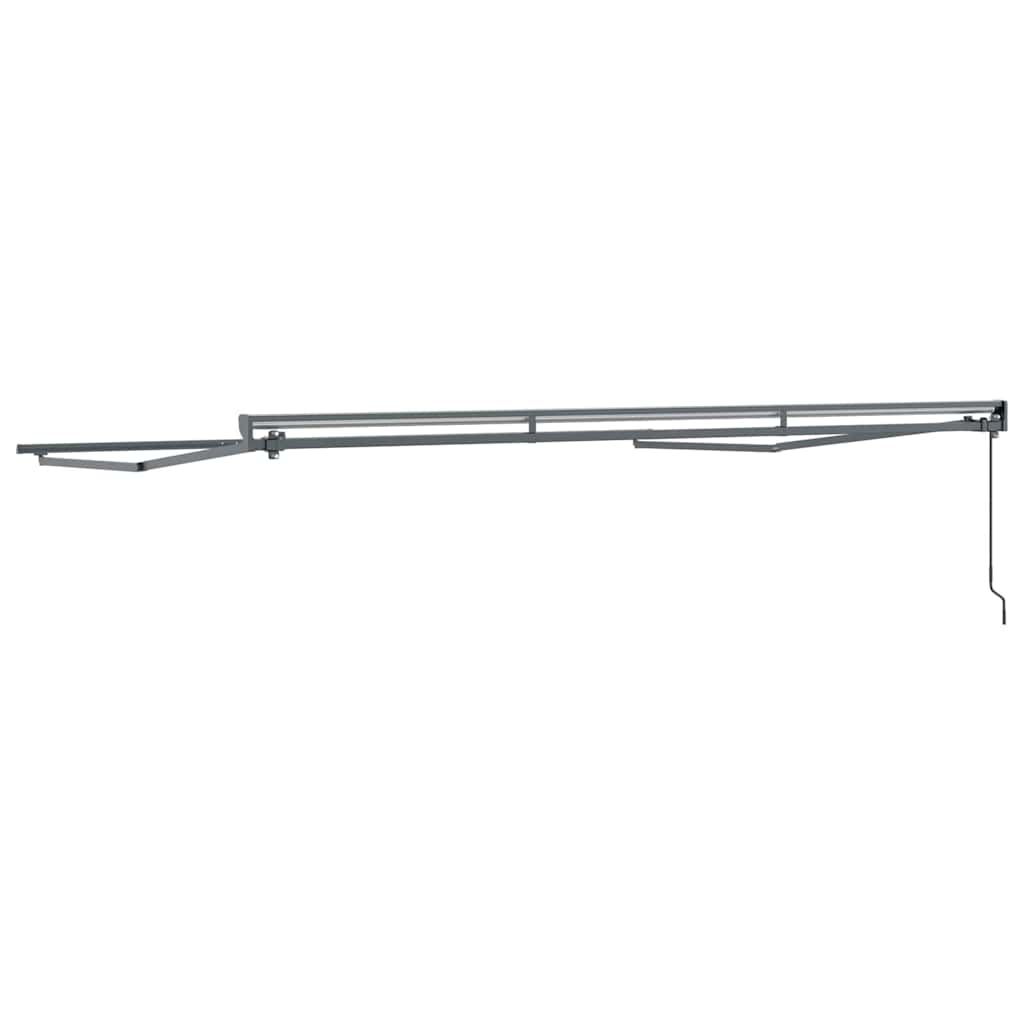 Markiseramme Antrasitt 4 × 3 m Pulverlakkert stål og aluminium