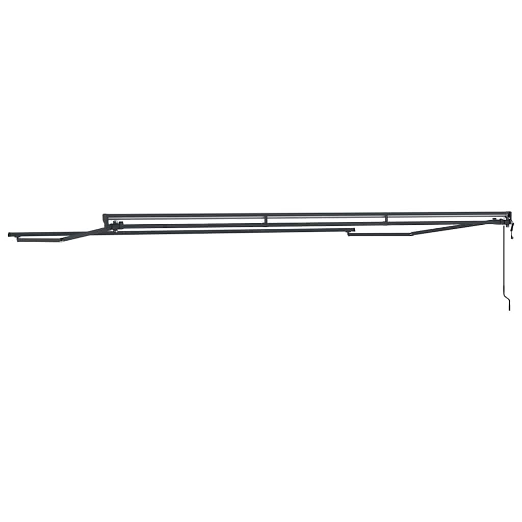 Markiseramme Antrasitt 5 x 3 m Pulverlakkert stål og aluminium