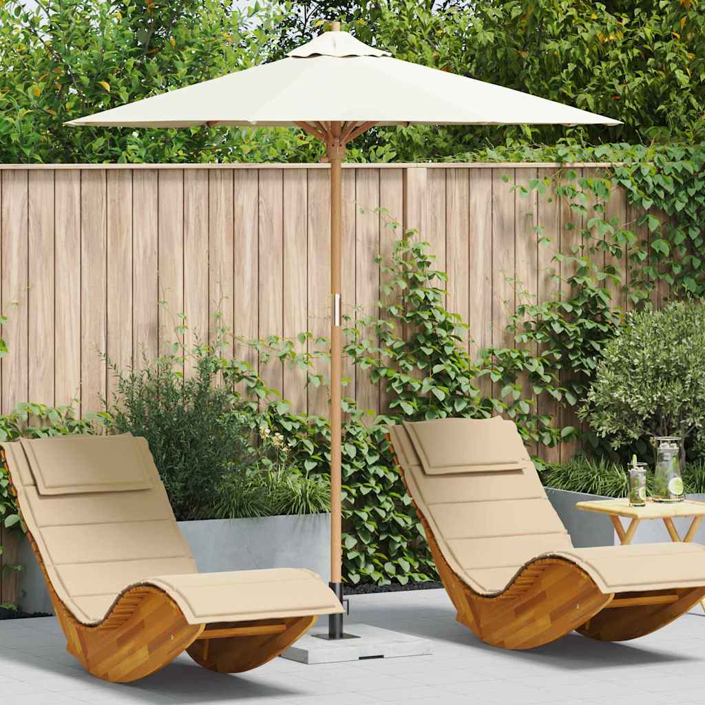 Hageparasol Kremhvit 217x230 cm Bambus