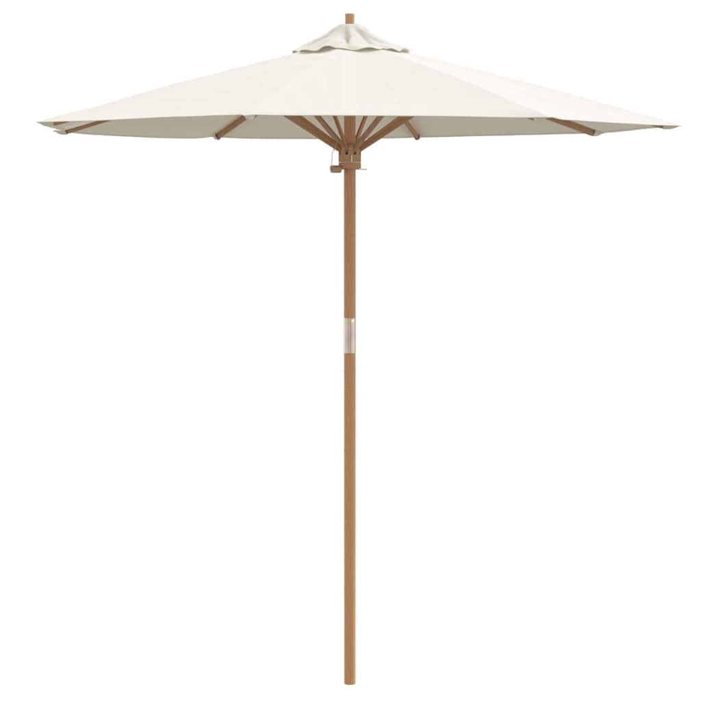 Hageparasol Kremhvit 217x230 cm Bambus