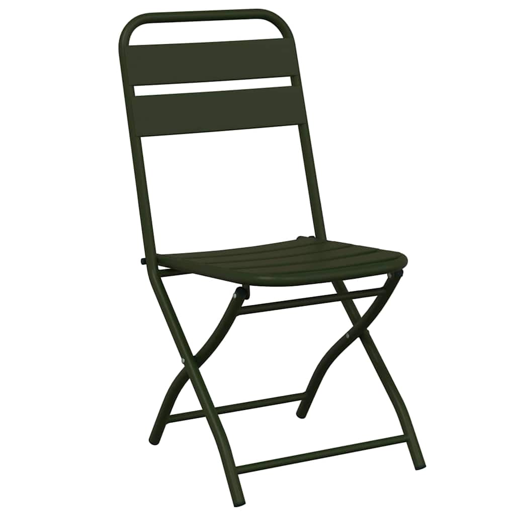 Hage Folding Stol 2 pcs grønn 55 x 56.5 x 91cm Stål