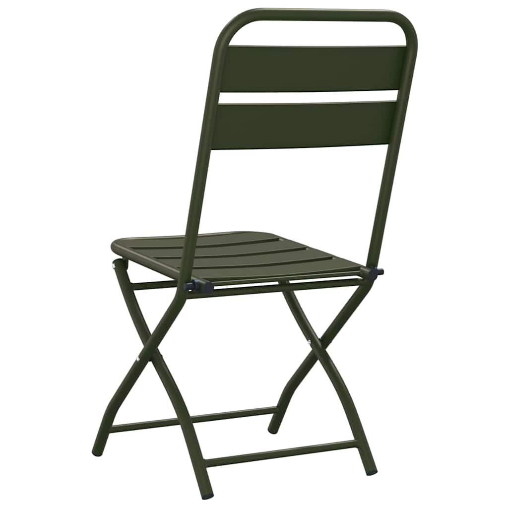 Hage Folding Stol 2 pcs grønn 55 x 56.5 x 91cm Stål