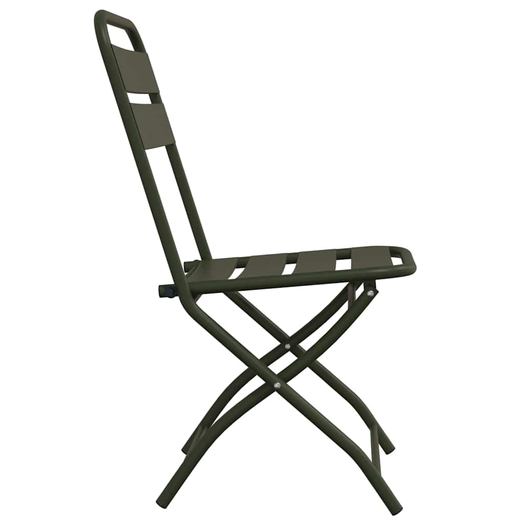 Hage Folding Stol 2 pcs grønn 55 x 56.5 x 91cm Stål