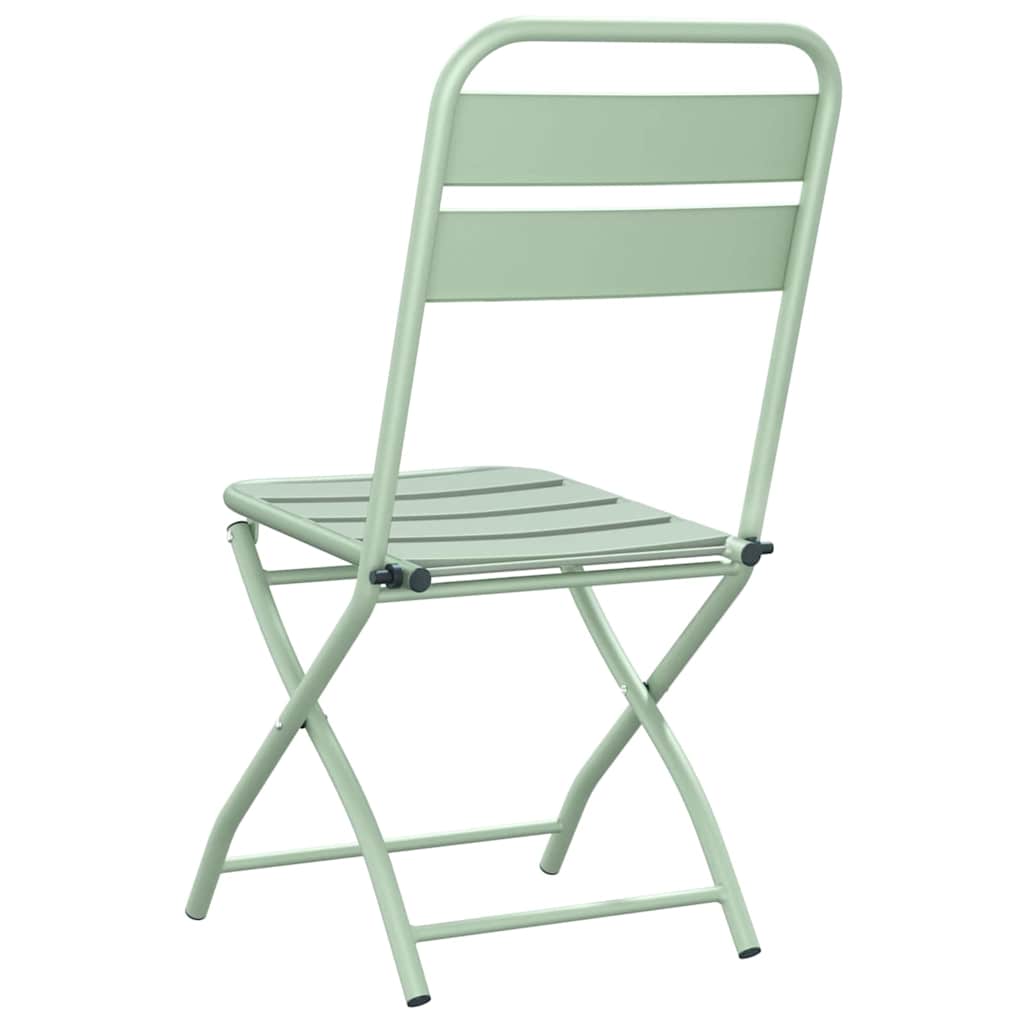 Hage Folding Stol 2 pcs grønn 55 x 56.5 x 91cm Stål