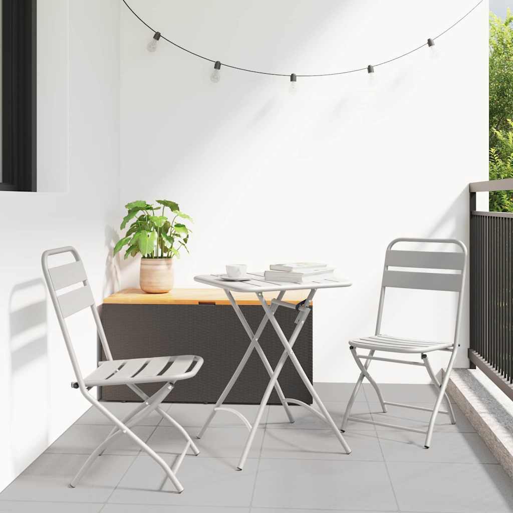 Hage Folding Stol 2 pcs Beige 55 x 56.5 x 91cm Stål