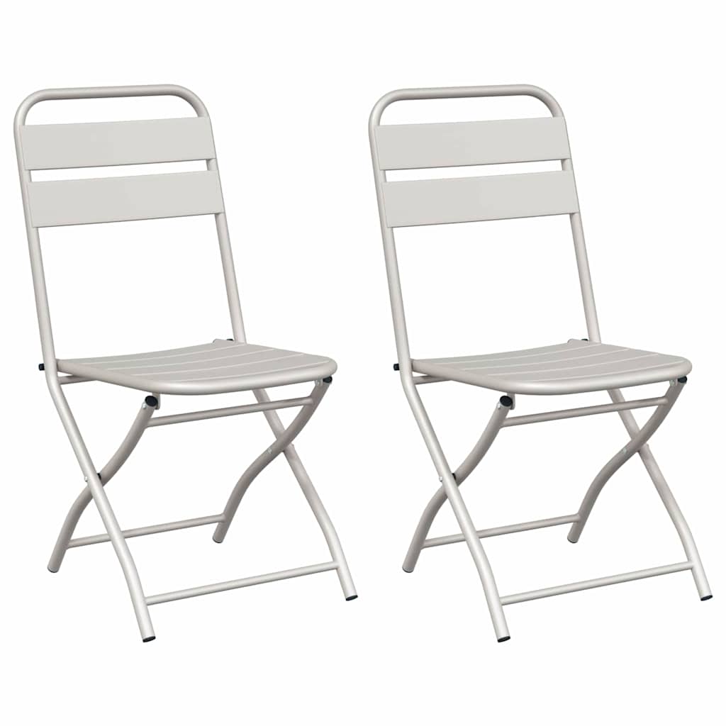 Hage Folding Stol 2 pcs Beige 55 x 56.5 x 91cm Stål
