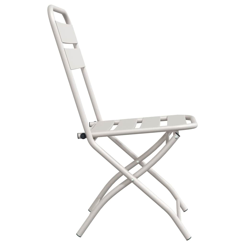 Hage Folding Stol 2 pcs Beige 55 x 56.5 x 91cm Stål