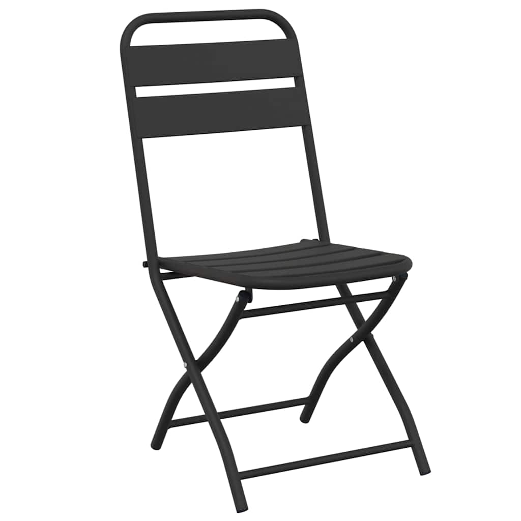 Hage Folding Stol 2 pcs Antrasitt 55 x 56.5 x 91cm Stål