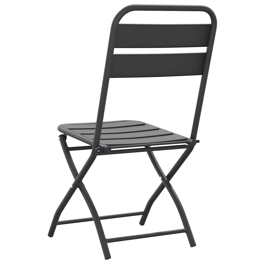Hage Folding Stol 2 pcs Antrasitt 55 x 56.5 x 91cm Stål