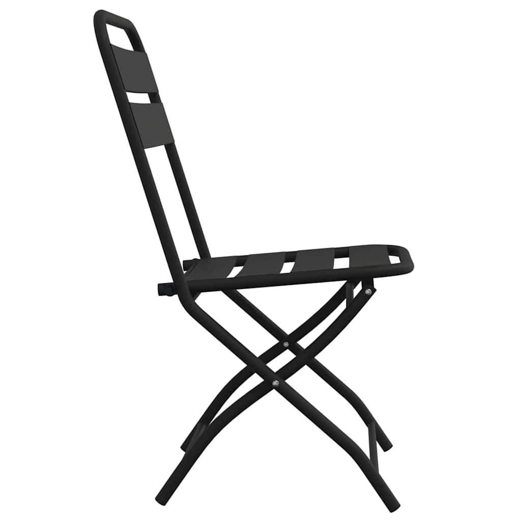 Hage Folding Stol 2 pcs Antrasitt 55 x 56.5 x 91cm Stål