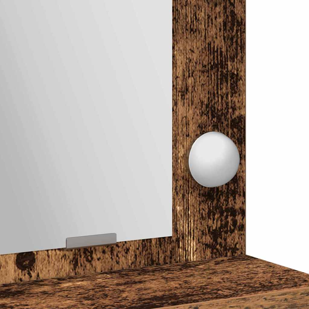 Sminkebord med LED Lys - Gamle tre, 50x41x135 cm
