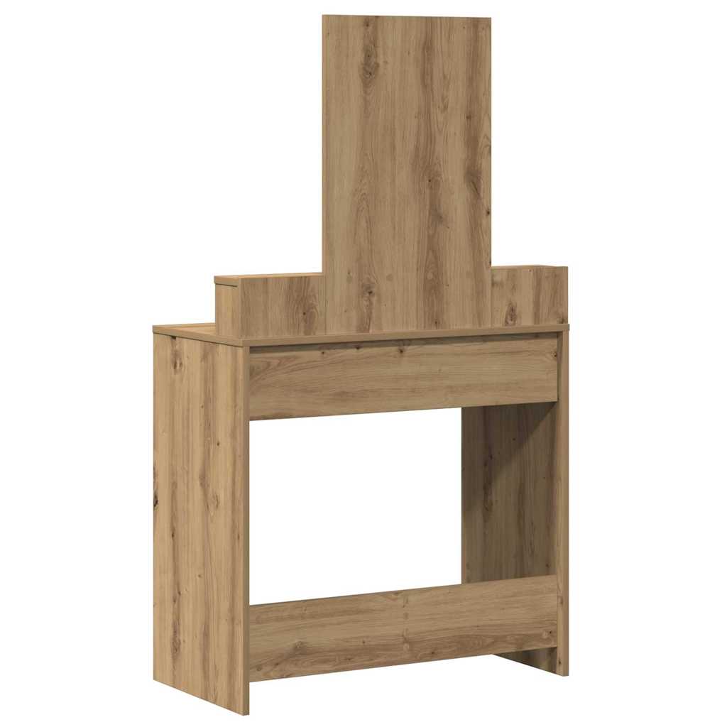 Sminkebord med skuffer i Artisan Eik 79x41x140 cm