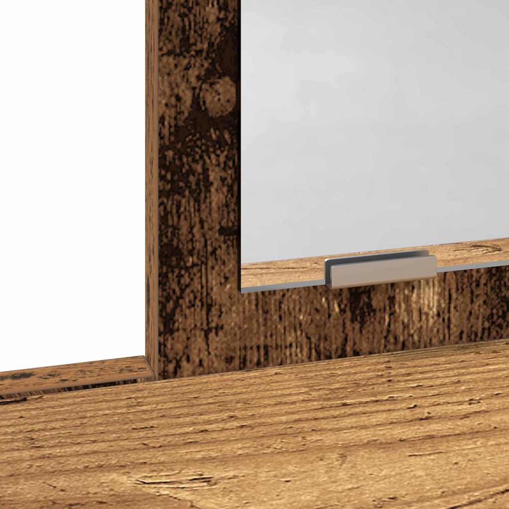 Sminkebord med skuffer Gamle treverk 100x41x140 cm