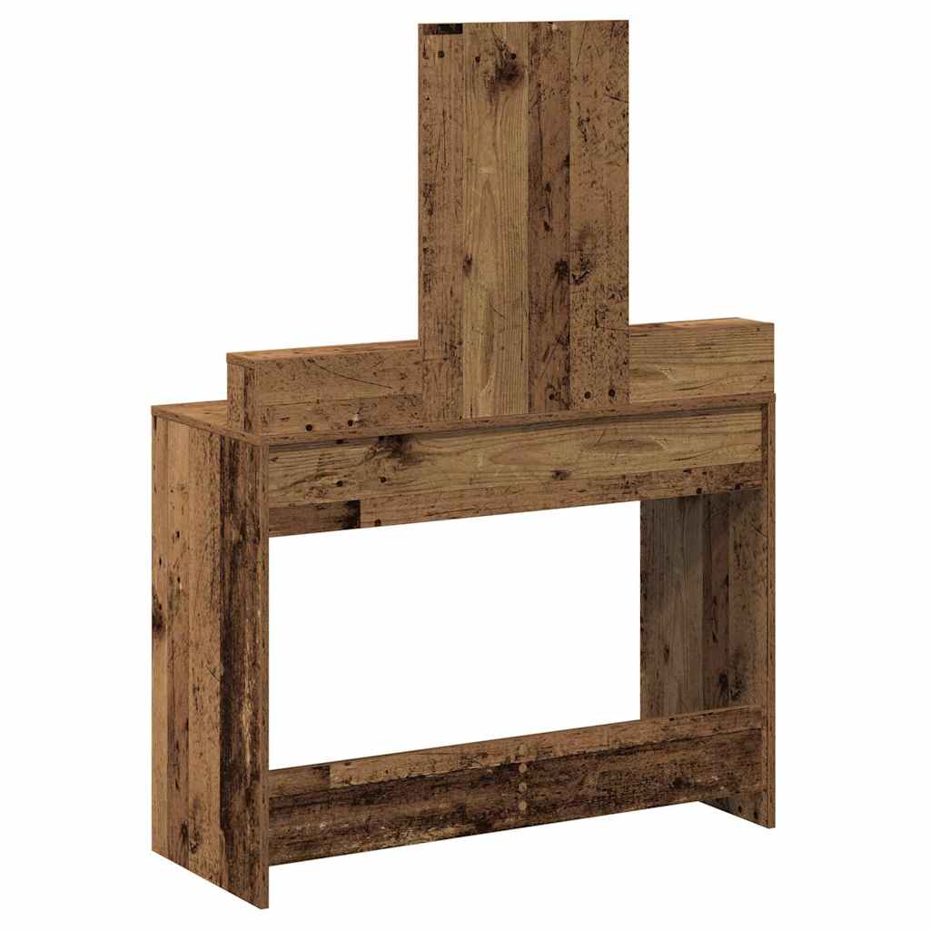 Sminkebord med skuffer Gamle treverk 100x41x140 cm