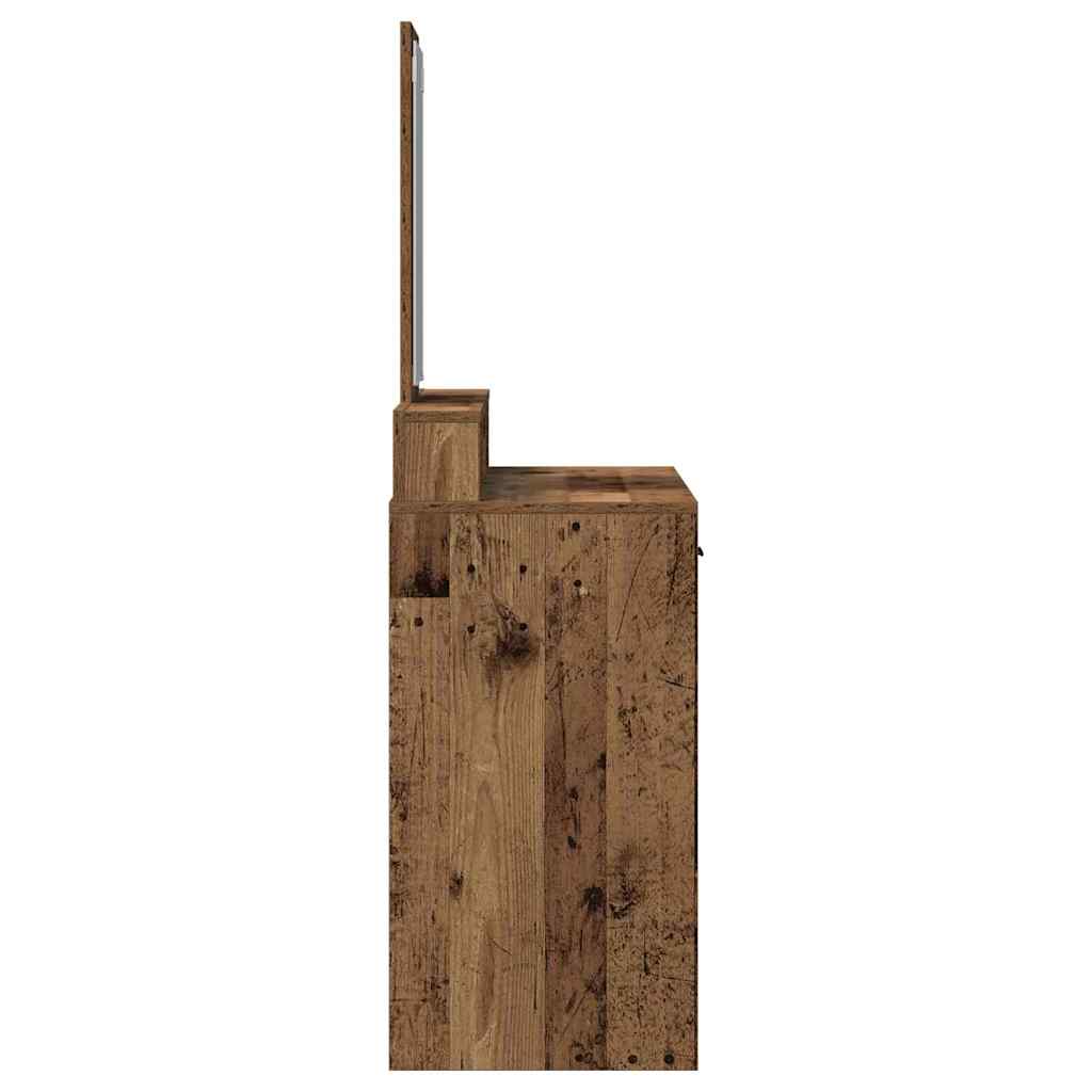 Sminkebord med skuffer Gamle treverk 100x41x140 cm