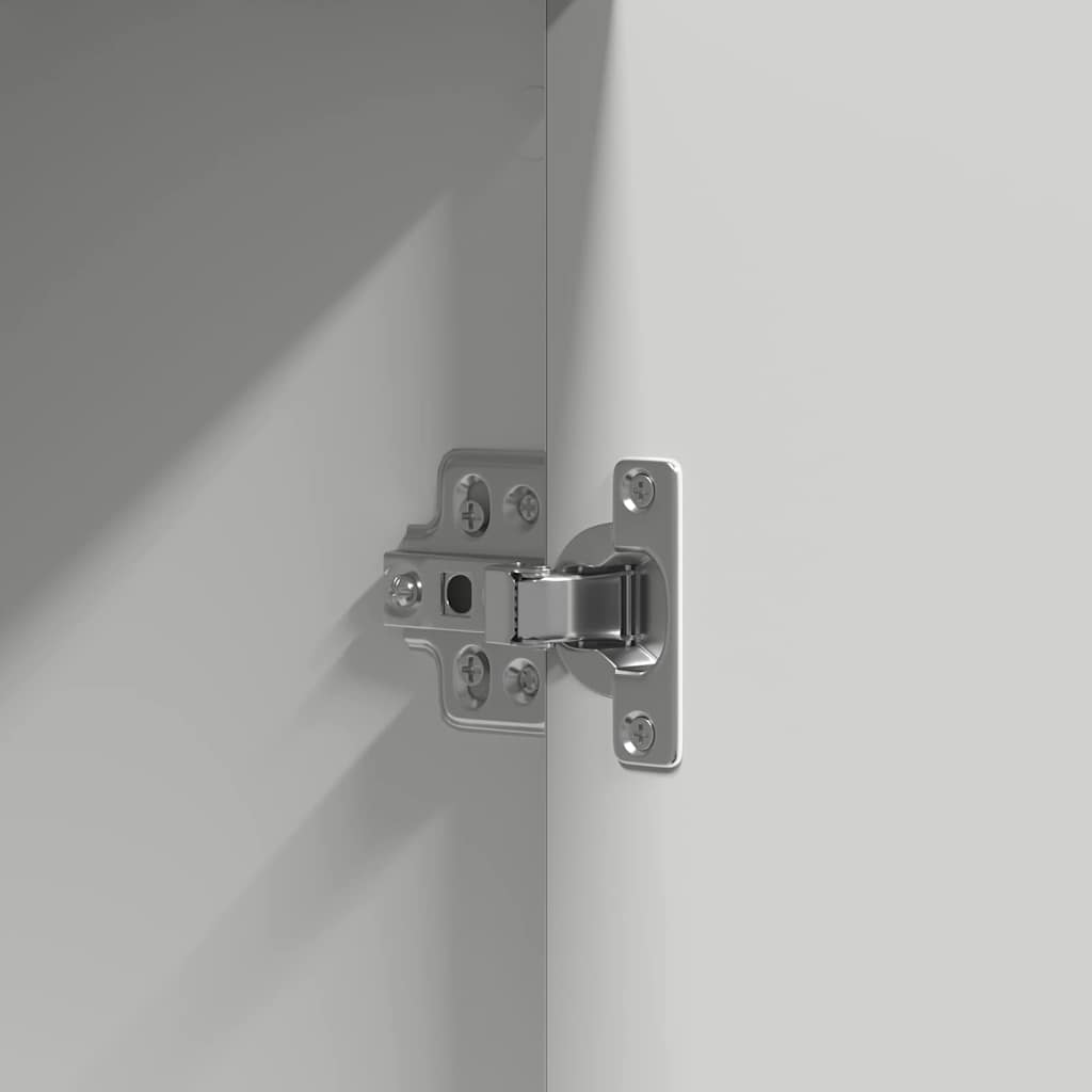 Dressingbord med LED-lamper Hvit 102x33x135 cm