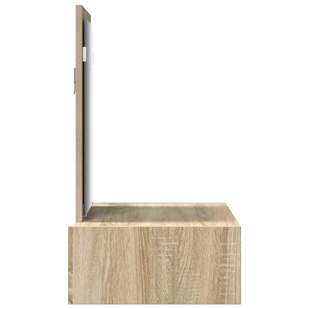 Vegghengt sminkebord Sonoma eik 60x40x70 cm