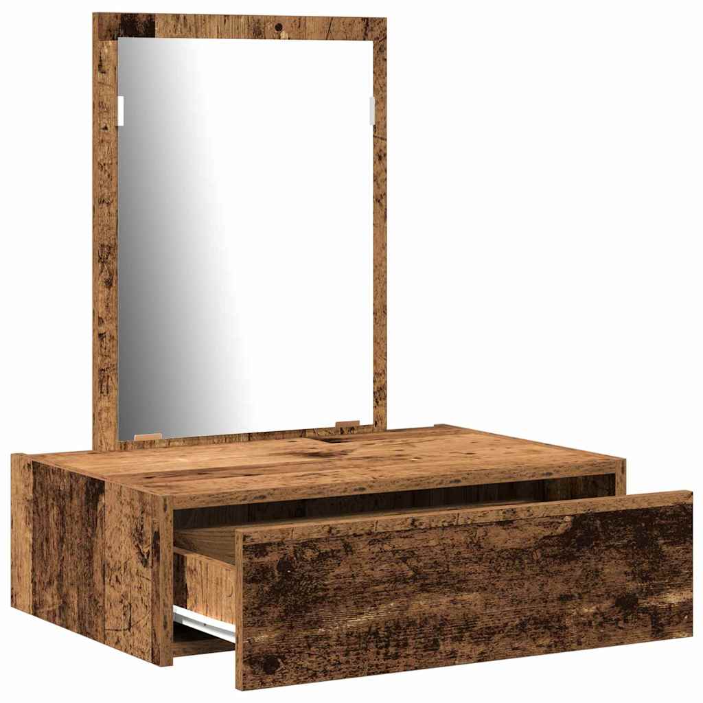 Vegghengt Sminkebord Gammelt Tre 60x40x70 cm