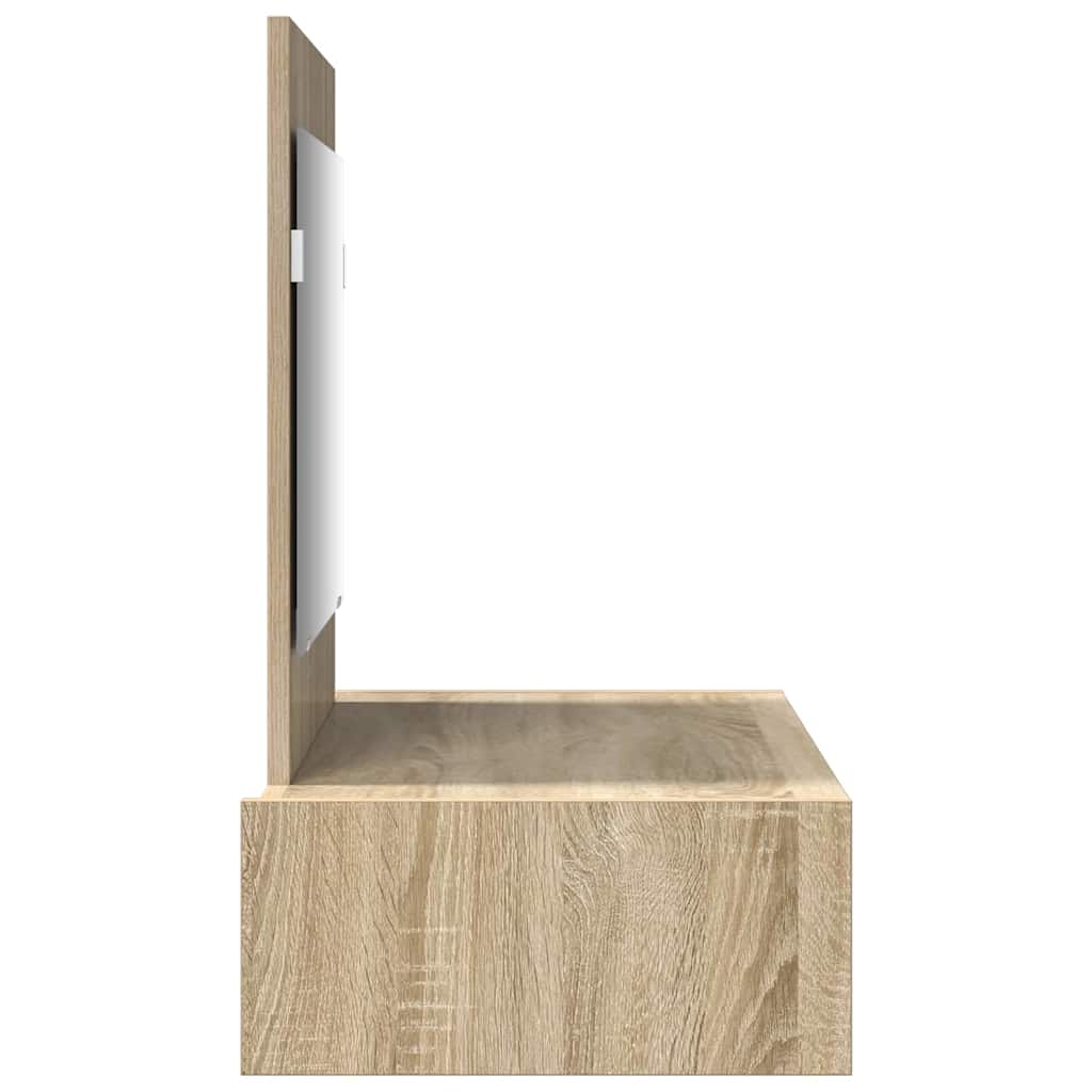 Vegghengt sminkebord Sonoma Eik 83x40x70 cm
