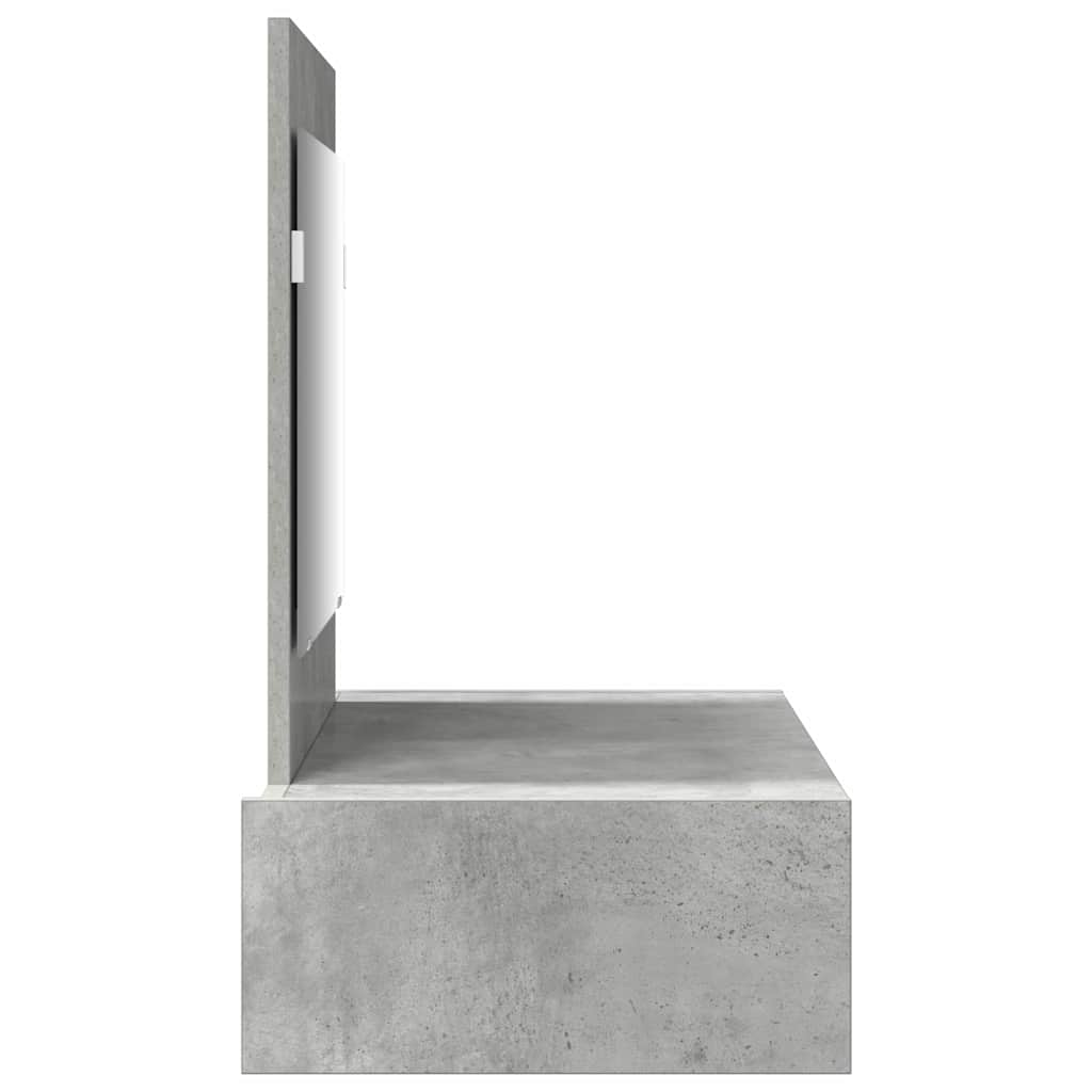 Vegghengt sminkebord Betonggrå 83x40x70 cm