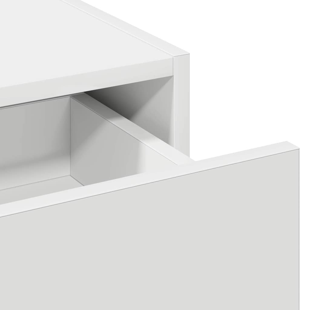 Vegghengt Sminkebord Hvit 100x40x70 cm