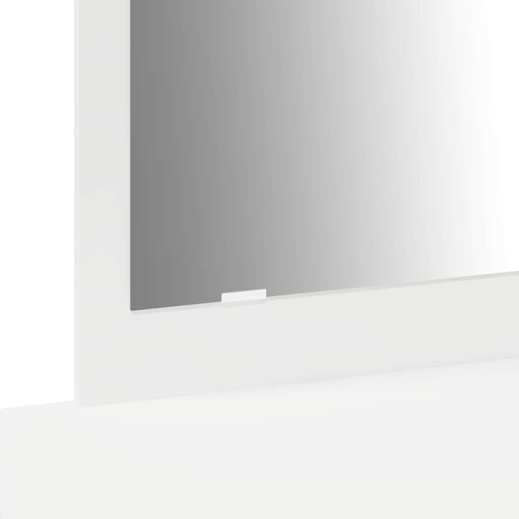 Vegghengt Sminkebord Hvit 100x40x70 cm