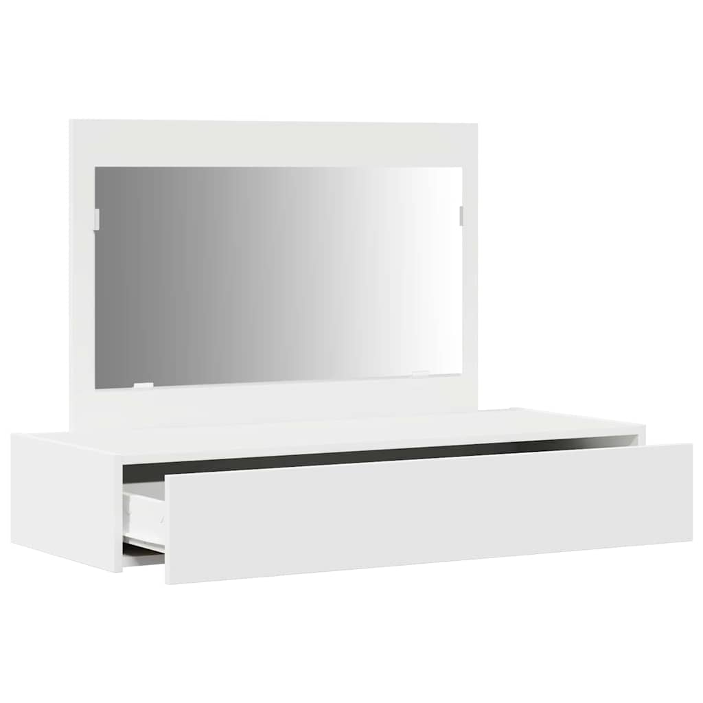 Vegghengt Sminkebord Hvit 100x40x70 cm
