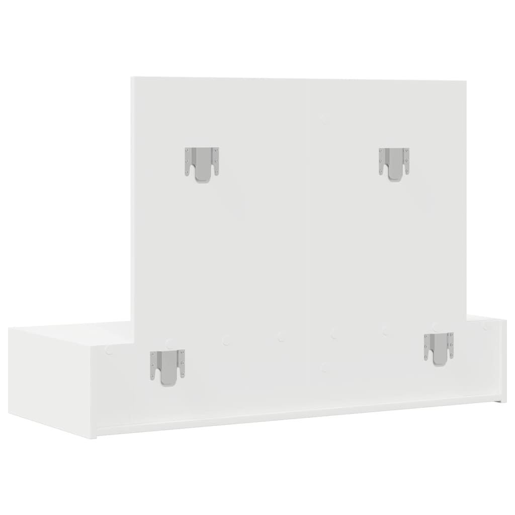Vegghengt Sminkebord Hvit 100x40x70 cm