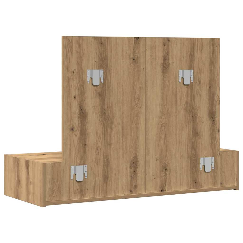 Vegghengt Sminkebord Kunstnerisk Eik 100x40x70 cm