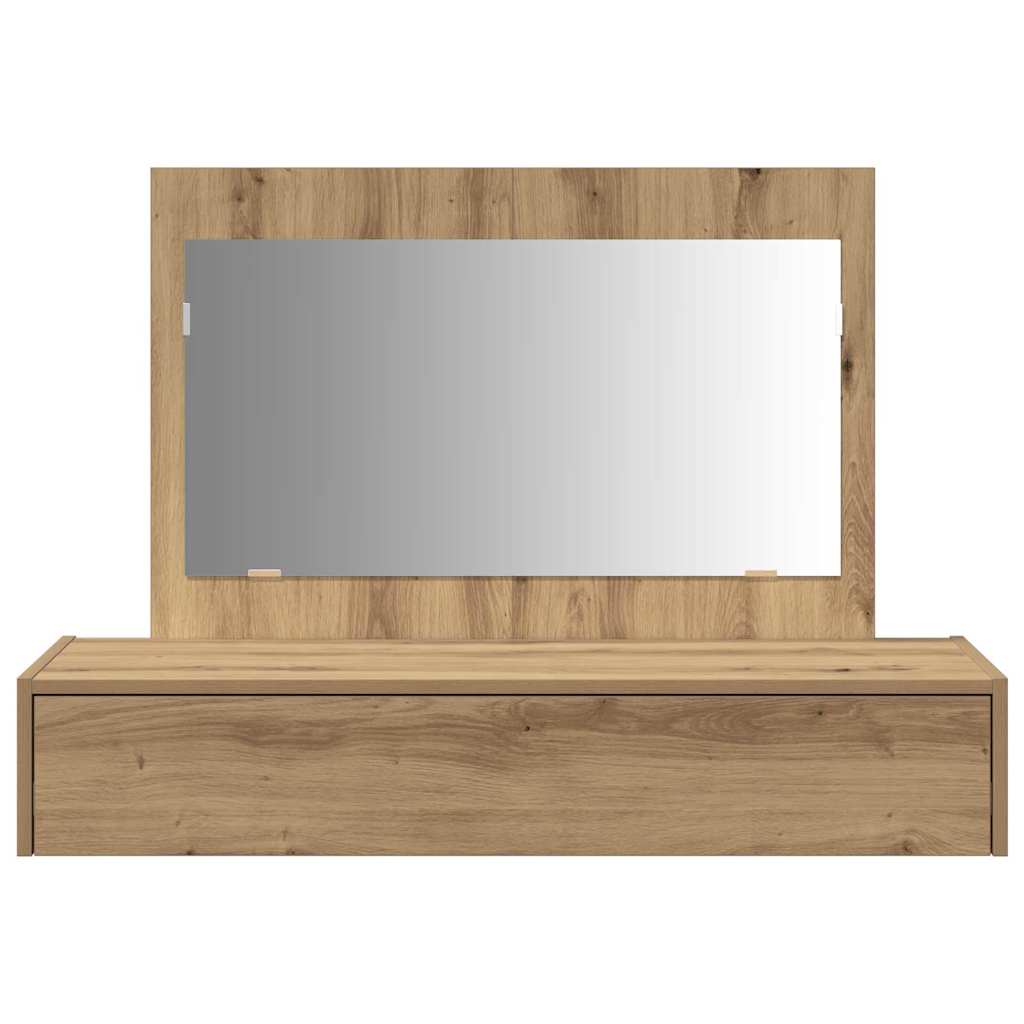 Vegghengt Sminkebord Kunstnerisk Eik 100x40x70 cm