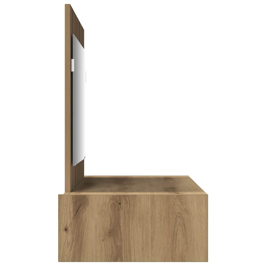 Vegghengt Sminkebord Kunstnerisk Eik 100x40x70 cm