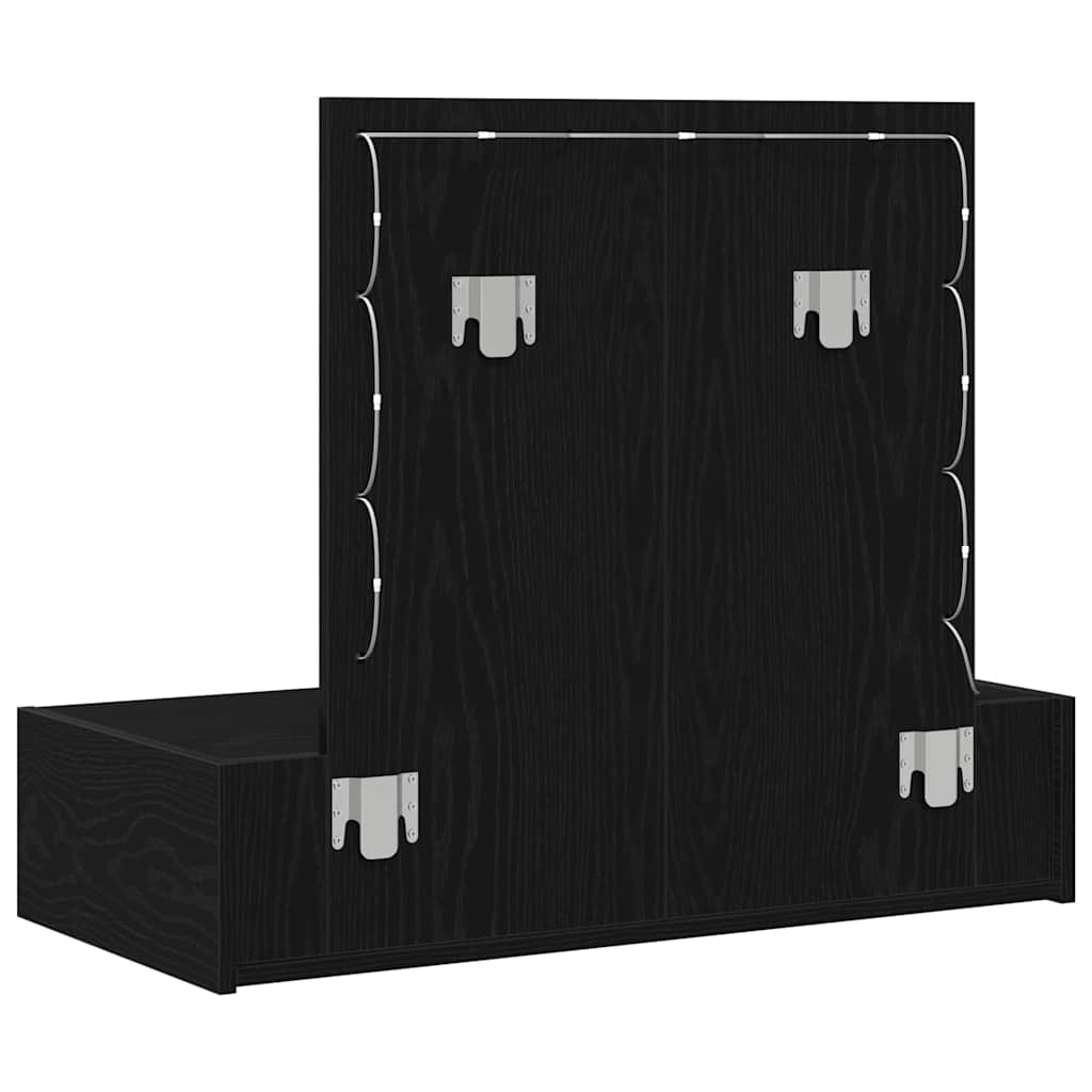 Sminkebord med skuff Svart 83 x 40 x 70 cm Konstruert tre