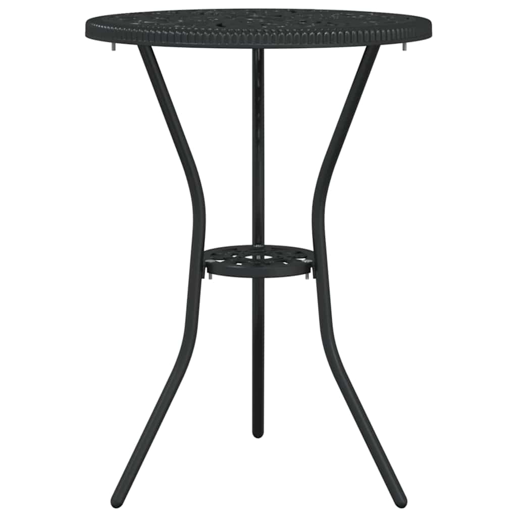 Hage Bistro Sett 3 pcs Svart Aluminium
