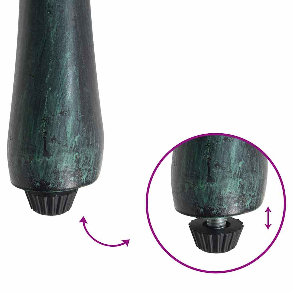 Hage Stol med pute 2 pcs grønn 55 x 56.5 x 91cm Aluminium