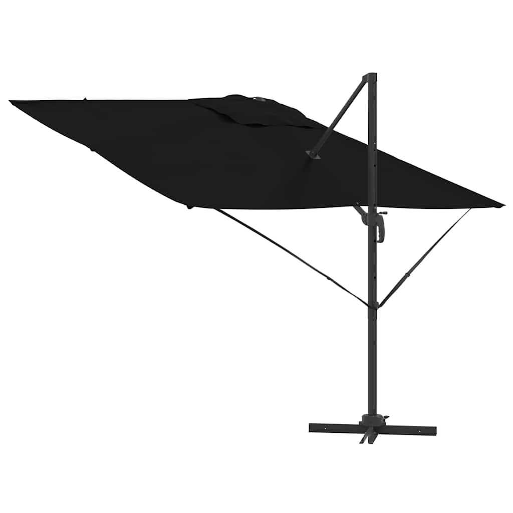 Cantilever Roma Parasol Sort 286x285x265 cm i aluminium
