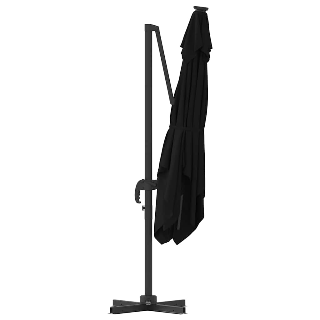 Cantilever Roma Parasol Sort 286x285x265 cm i aluminium