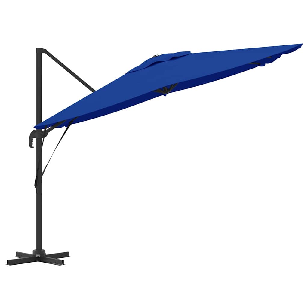 Cantilever Roma Parasoll Azure Blå 286x285x265 cm Aluminium