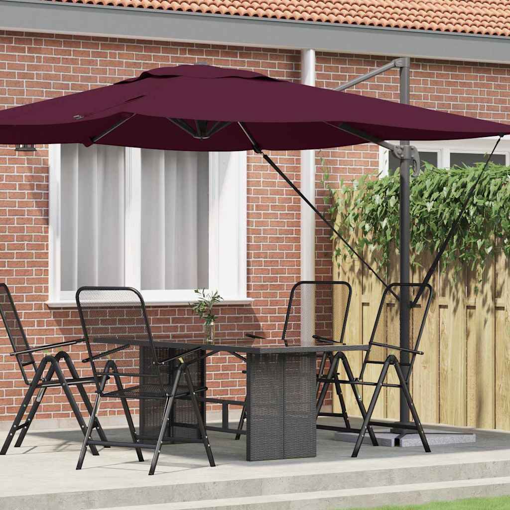 Cantilever Roma Parasol Bordeaux Rød 286x285x265 cm i Aluminium