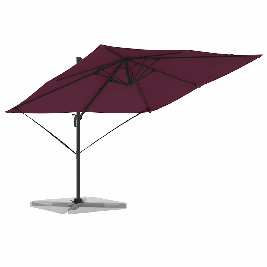 Cantilever Roma Parasol Bordeaux Rød 286x285x265 cm i Aluminium